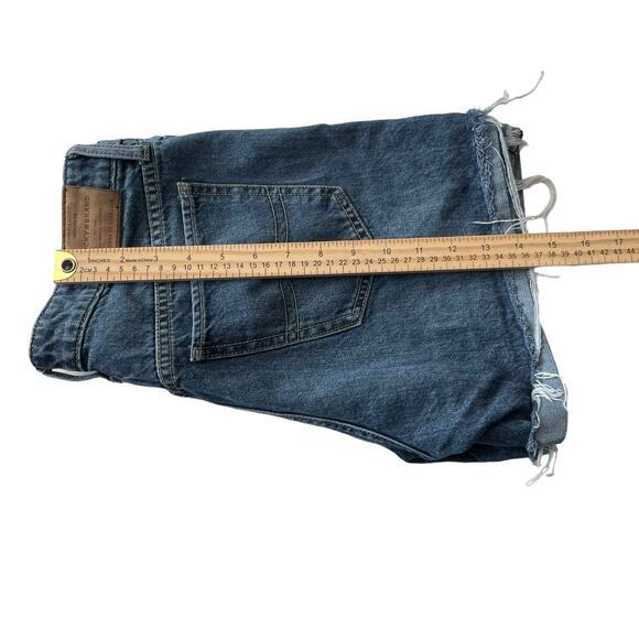 Lucky Brand Womens Jean Shorts Size 4/27 Mid Rise The Boyfriend Short Blue Denim - Picture 8 of 11